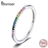 Rainbow Color CZ Finger Rings
