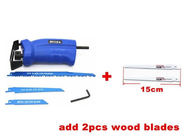 Milda 2018 new power tool accessories Reciprocating saw Metal Cutting wood Cutting Tool electric drill attachment with 3 blades