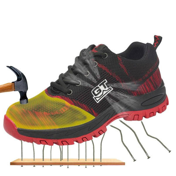 Steel Toe Safety Shoes Men Women Summer Breathable Mesh Industrial & Construction Puncture Proof Work Shoes Protective Footwear