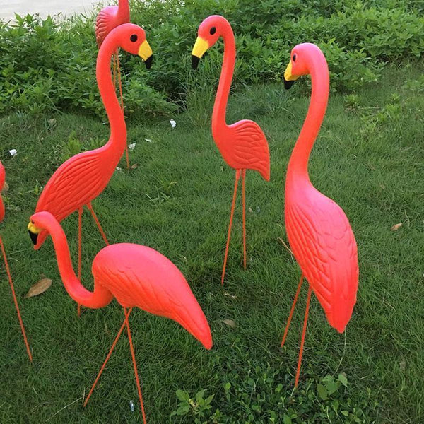 1Pcs PE Lifelike Artificial Flamingo Ornament For Home Garden Yard Lawn Art Christmas Wedding Ceremony Decoration