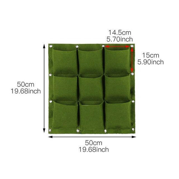 Wall Mount Hanging Planting Bags Home Supplies Multi Pockets DIY Grow Bag Planter Vertical Growing Vegetable Living Garden Bag