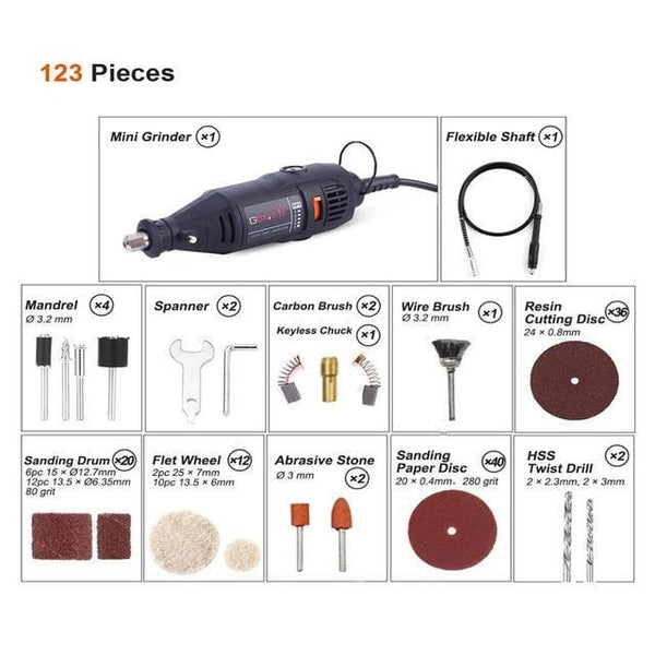 GOXAWEE Electric Drill Engraver Mini Drill Grinder Dremel Rotary Tool Kit With Dremel Accessories Drilling Machine Power Tool